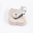thumbnail image 2 of 20pcs Beech Wood Pacifier Holder Clips with Iron Clips Car BurlyWood 41x45x18mm Hole: 3.5x6mm, 2 of 3