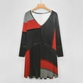 thumbnail image 4 of Geometric Abstract Art Black Red Grey Long Sleeve Dresses For Women Vintage Elegant Party Dress Oversized V-neck Dress S-8XL, 4 of 7