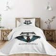 thumbnail image 3 of Ambesonne Wolf Quilted Bedspread Set 2 Pcs, Business Animal in Suit, Twin Size, Teal Vermilion Black, 3 of 6