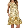 thumbnail image 2 of Qiopertar Robe d'Été Décontractée Sans Manches à Col Rond Imprimée pour Femmes, Robe Ample en Solde, Livraison Gratuite à Moins de 5$, jusqu'à 90 % de Réduction, 2 of 6