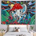 thumbnail image 2 of Tapiz Trippy de hongos, tapiz de planetas psicodélicos, tapiz de plantas de fantasía, tapiz de pulpo monstruo, tapiz de galaxia espacial para colgar en la pared para habitación (, 2 of 4