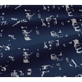 thumbnail image 5 of oneOone Cotton Jersey Blue Fabric Abstracts Craft Projects Decor Fabric Printed By The Yard 58 Inch Wide, 5 of 5