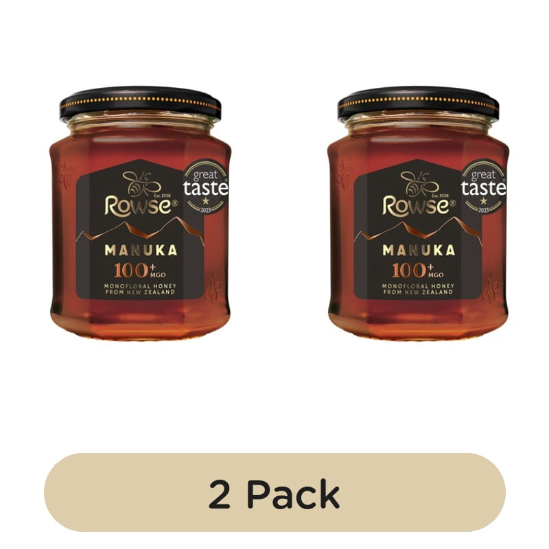 Rowse Manuka 100+ MGO 225g, British Import (Pack of 2)