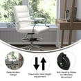 thumbnail image 3 of Mid-Back White Drafting Chair with Adjustable Foot Ring, Chrome Base,, 3 of 4