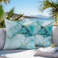 thumbnail image 3 of Turquoise Marble Throw Pillow Covers 26x26 Inch Set of 2, Abstract Modern Art Marble Crack Waterproof Outdoor Pillow Covers, Decorative Cushion Pillowcases for Couch, Sofa, Bed, Garden, Patio, 3 of 9
