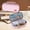 Pink, variant on Pen Case Canvas Large Capacity, Multi Layer Zipper Organizer Bag, Stationery Storage Pouch Portable Design, Dual Compartment Travel Use, Office Cosmetic Electronics Storage Bag