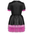 thumbnail image 4 of iEFiEL Girls Short Sleeve Tutu Dance Dress Figure Skating Stage Performance Christmas Elf Dress Hot Pink 12, 4 of 7