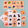 thumbnail image 4 of Montessori Shape Matching Board Game Wooden Find Shadow Matched Images Animal Fruit Blocks Puzzles Educational Toys For Children, 4 of 6