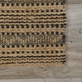 thumbnail image 4 of LR Home Ollie 9' x 12' Brown/Black Chevron Striped Braided Jute Indoor Area Rug, 4 of 9