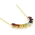 thumbnail image 2 of Multi Gemstone 18k Yellow Gold Over Sterling Silver Necklace 3.31ctw Color Gemstone Choker,Gold Necklace,Trendy Necklace, 2 of 3