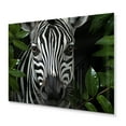 thumbnail image 2 of Designart "Striking Patterns on a Zebra III" Animals Zebra Metal Wall Art, 2 of 5