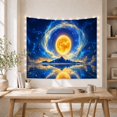 thumbnail image 4 of Cosmic Sun Over Reflective Mountain Nebula Sky Mystical Celestial for Space Lovers Celestial Wall Art Housewarming Gift Tapestry Wall Hanging for Bedroom and Living Room, 4 of 6