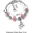 thumbnail image 3 of Unicorn Sparkly Crystal Charm Bracelet Bangle with Gift Box Set for Girl Lady, 3 of 5