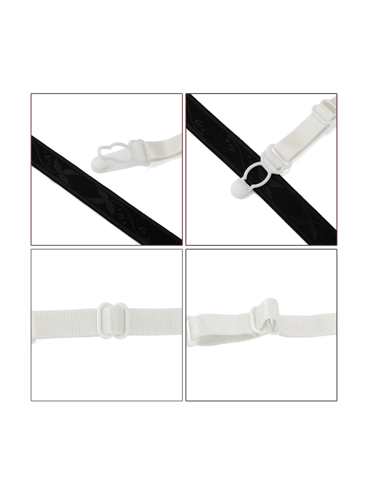 Unique Bargains Women's Elastic Non-slip Adjustable Bra Shoulder Strap Clips Holder