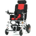 thumbnail image 2 of Bangeran Pegasus Fauteuil Roulant Électrique Ergonomique Élégant pour Handicapé et Cerebral Palsy, Supporte 265 lb, Appuie-Têtes et Accoudoirs Réglables, 47 lb - Rouge Argenté, 2 of 11