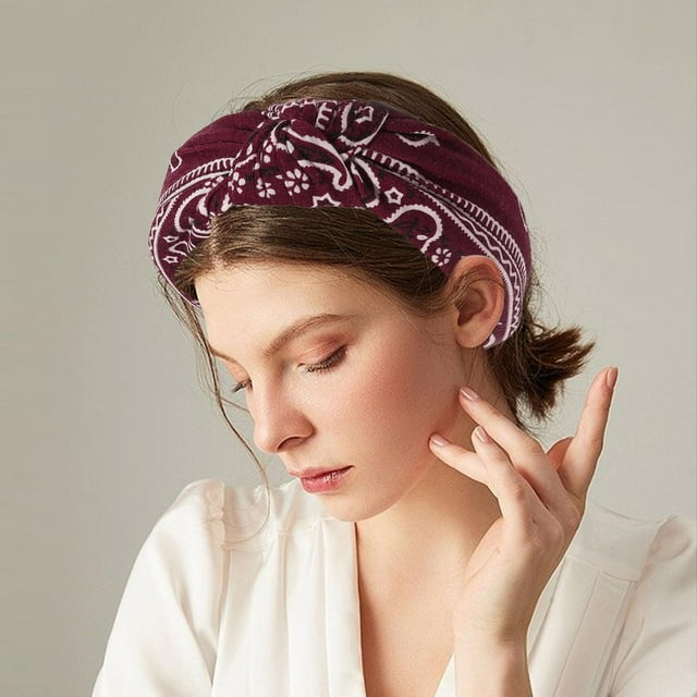 Blekii Bandeau Noué pour Femmes - Rouge, Design Antidérapant pour Coiffure Sécurisée