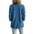 thumbnail image 3 of Textilo Women's Classic Button Front Denim Jacket V-Neck Long-Sleeved Jeans Jacket Relaxed Fit Figure-Flattering Casual Style Outerwear,Blue S, 3 of 8