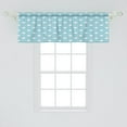 thumbnail image 2 of Ambesonne Vintage Blue Window Valance, Ogee Style Lines, 42" x 18", Pale Blue White, 2 of 3
