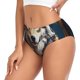 thumbnail image 2 of Fotbe Oil Painting Tribal Wolf Calzones Estampados para Mujer – Ropa Interior de Algodón, Cómoda, Suave y Elástica-Large, 2 of 6