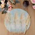 thumbnail image 3 of Orange Blue Vintage Round 15 Inch Placemats Set of 8, Modern Abstract Art Oil Paiting HeatResistant Non Slip Place Mats for Dining Table, Wipeable Braided Kitchen Table Mats for Housewarming, 3 of 9