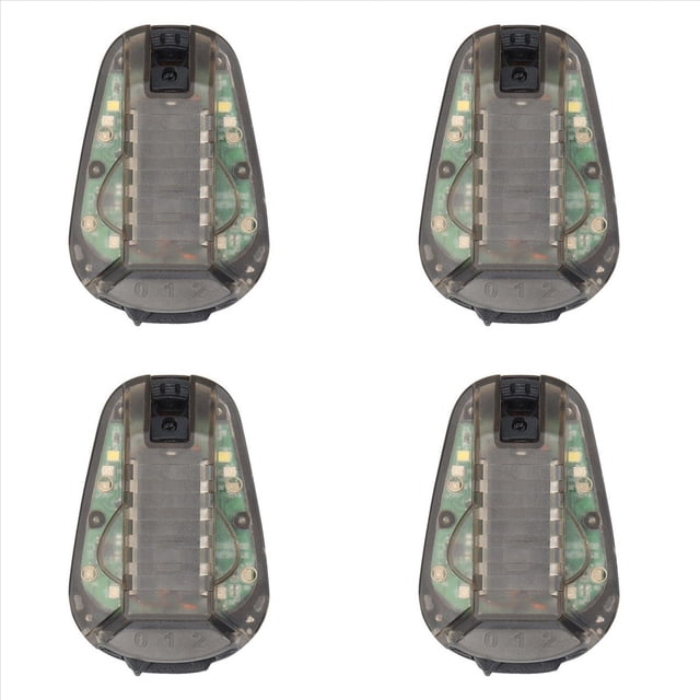 4X Casco Luz de Baliza de Supervivencia Casco Luz Estroboscópica Seguridad Supervivencia Linterna IR Luz de Señal Impermeable con Cinta Mágica D