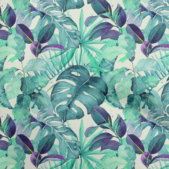 oneOone Cotton Poplin Twill Teal Green Fabric Tropical Fabric For Sewing Printed Craft Fabric By The Yard 56 Inch Wide-6H