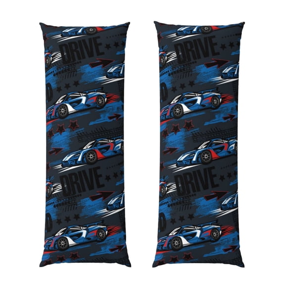 Bixox Blue Sports Car Print Body Pillow Cover with Zipper Closure, Cozy Fuzzy Fleece Body Pillow Case Cover 20 x 54 Inches,Long Body Pillow Pillowcase