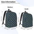 thumbnail image 3 of Naloa Cartoon Ducks Canvas Backpack for Men Women Rucksack Casual Travel Daypack College Tote Satchel Bookbag for Teens-Small, 3 of 7