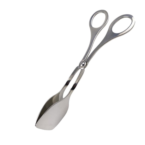 LOLIPPYY Kitchen Scissor Tongs Stainless Steel Ergonomic Handle Silver