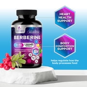Berberine HCl Blend 1200mg Per Serving - Heart & Immune Support Supplement