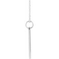 thumbnail image 2 of 14k White Gold 20x5mm 16-18 Inch Polished Bar Necklace Pendant Necklace for Women - 1.9 Grams, 2 of 2