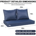 thumbnail image 4 of VIXLON 3 Piece Indoor/Outdoor Loveseat Settee Matching Chair Cushion Set 46" x 26", 4 of 7
