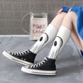 thumbnail image 3 of Lsque Cute Ghost Simple Drawing Printed Crew Socks Men's Women's LightWeight Thin Casual Calf Socks ,Knee High Socks,Cotton Socks, 3 of 9