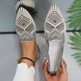 thumbnail image 4 of IUJSOY Women's Flats Black Flat Sheos Closed Pointed Toe Ballet Shoes Slip on Knit Mesh Dress Shoes, 4 of 7