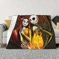 thumbnail image 1 of Goofa The Nightmare Before Christmas Pattern Fleece Throw Blanket for Couch, Soft Checkered Flannel Blanket for Sofa, Warm Cozy Decorative Blanket Fall Decor Gift-40"x30", 1 of 6