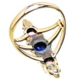 thumbnail image 3 of Lapis Lazuli, Amethyst Ring Size 8.25 (925 Sterling Silver)  - Handmade Boho Vintage Jewelry RING130813, 3 of 3