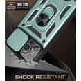 thumbnail image 2 of Compatible with iPhone 13 Pro Max Case with Slide IBAOLE Cover and Kickstand, Hard PC Back and Soft Bumper Edge Rugged Grade Shockproof Case for iPhone 13 Pro Max 6.7 inch 2021 (Gold)Green, 2 of 7