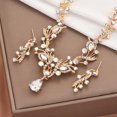 thumbnail image 3 of TAZAG Bridal Artificial Rhinestone Necklace and Earrings Set Women's Prom Alloy Jewelry Set, 3 of 4