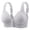 Silver, variant on CFLVAEK Womens Front Closure Bras Wireless Full Coverage Everyday Bra Comfortable Wide Adjustable Straps Push Up Bralettes Gray 38