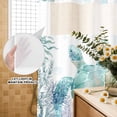 thumbnail image 3 of No Hook Shower Curtain, Teal Sea Turtle Shower Curtains for Bathroom with See Through Top Window, Summer Coastal Coral Ocean Waterproof & Washable Bath Curtain Stand Up Stall 36"x72", 3 of 9
