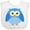 AA-White, variant on Inktastic Owl Bird Funny Gift Boys or Girls Baby Bib