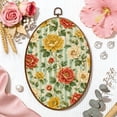 thumbnail image 6 of Oval Framed Wall Art Vintage Floral Peony Flowers Striped Canvas Wall Art Oval Vintage Wall Decor Prints Hanging Decor for Home Bedroom Living Room Office 8"x11.4", 6 of 7