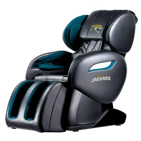 NFL Jacksonville Jaguars Electric Full Body Shiatsu Massage Chair Foot Roller Zero Gravity w/Heat