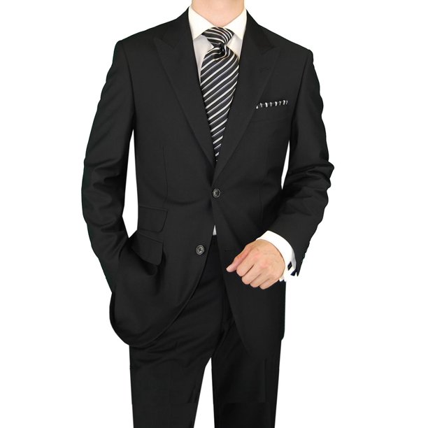 Darya Trading DTI GV Executive Men's Italian Two Button Wool Suit Set