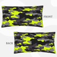 Green Grey Camouflage Pillow Cases Queen Envelope Closure Pillow