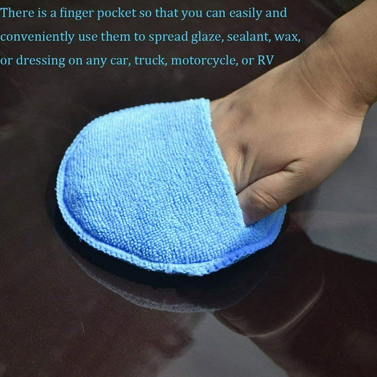 Microfiber Wax Applicator, Ultra-Soft Microfiber Wax