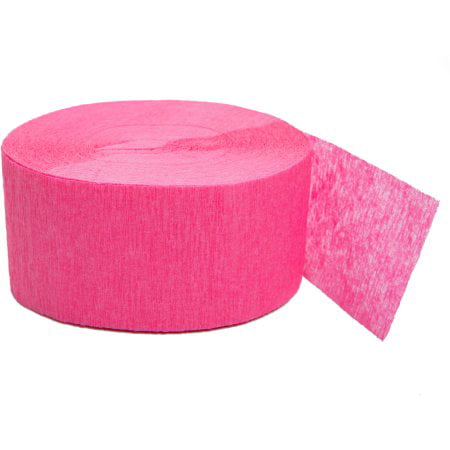 (4 Pack) Crepe Paper Streamers, 81 ft, Bright Pink, 1ct