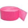 (4 pack) Bright Pink Crepe Paper Streamers, 81 ft, 4ct