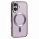 thumbnail image 1 of For iPhone 16 Case Matte Electroplating Phone Cover Compatible with MagSafe - Titanium Grey, 1 of 5