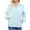 Blue, variant on Timegard Quarter Zip Pullover Women Long Sleeve Solid Color Sweatshirts Fall Casual Loose Tops Blouse